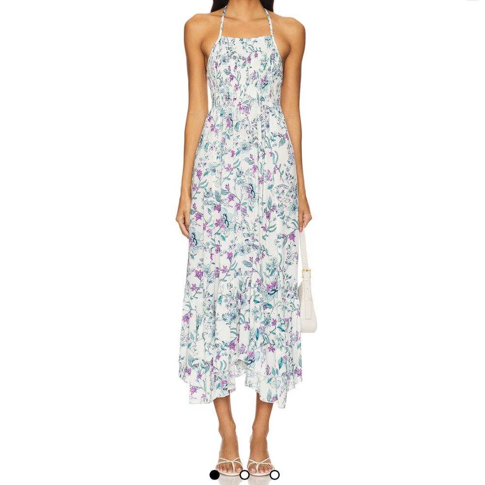 NWT Free People Heat Wave Printed Maxi Dress In Floral Combo Small